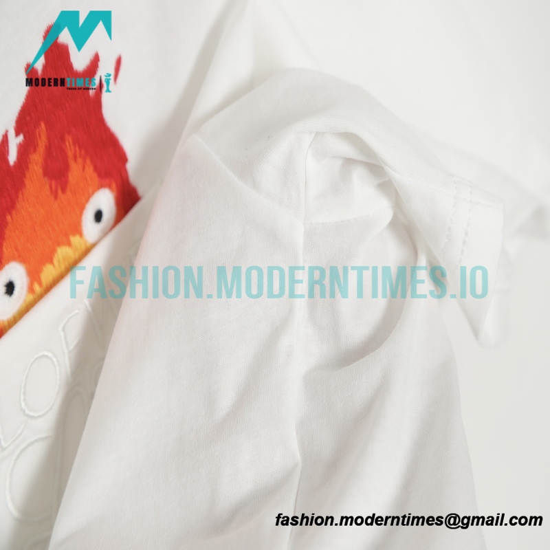Loewe - 23SS Flame Four-leaf Clover Pocket Short-sleeved T-shirt